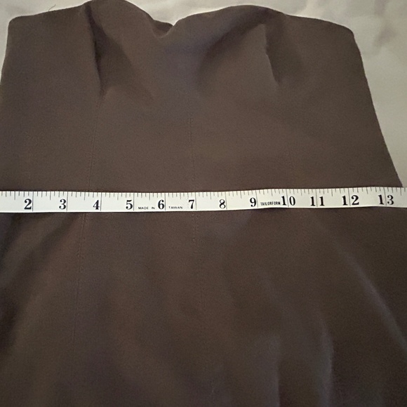 Halston Heritage Ultra Suede Strapless Dress in Tobacco - Picture 7 of 8